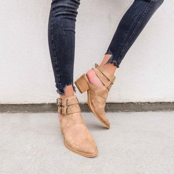 DONATED!! Distressed faux leather double ankle - Picture 4 of 6